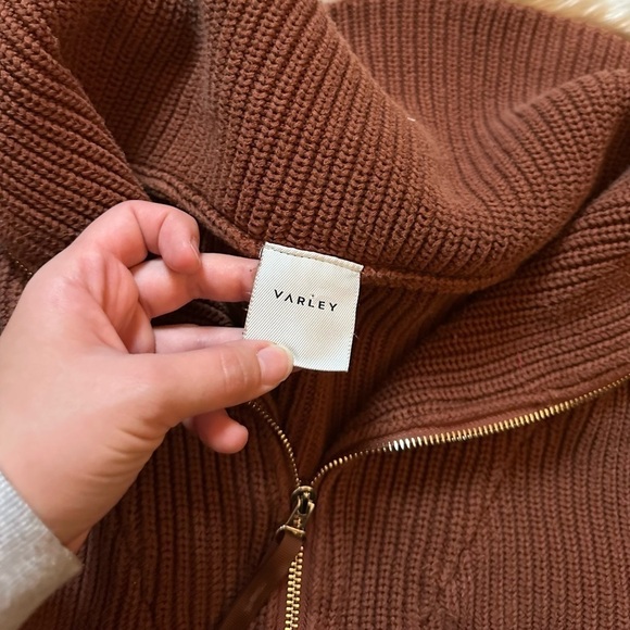 Varley Brown Ribbed Sweatshirt - Picture 10 of 10